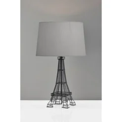 Adesso Eiffel Tower Table Lamp Black/Gray: Acrylic Base, No Assembly, UL Listed, 3-Way Switch -Adesso GUEST 81ca729e 1c50 4618 982e 73d2f88a3279