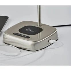 Radley Charge Table Lamp With Smart Switch Silver (Includes LED Light Bulb) - Adesso -Adesso GUEST 85ce964b 7473 4c7b bdca 88a5e4f526e5