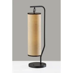 Adesso Lyons Table Lamp Black: ETL Listed, Metal Base, Paper Shade, 1-Way Switch, No Assembly Required -Adesso GUEST 916b65eb d546 4973 8a84 aa3eb456f511