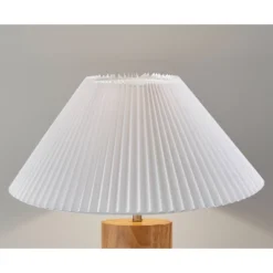 Adesso Marta Table Lamp Natural: ETL Listed, Polyester Shade, Metal Body, 1-Way Switch, 25.5" Height