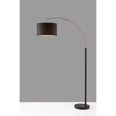 Preston Arc Lamp Brushed Steel Black - Adesso 3 Preston Arc Lamp Brushed Steel Black - Adesso - Image 3