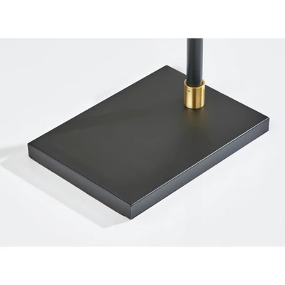 Derrick Floor Lamp Black With Brass Accents - Adesso 3 Derrick Floor Lamp Black With Brass Accents - Adesso - Image 3