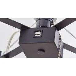 Henry Charge Shelf Floor Lamp Natural Black - Adesso -Adesso GUEST 94a885f8 ab3c 4510 9857 9e3428d31f90