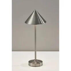Adesso Ritchie Cordless Table Lamp (Includes LED Light Bulb) Brushed Steel