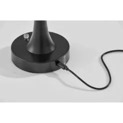 Adesso Jimmy Cordless Table Lamp: 15" Metal Dome, 3-Level Touch Dimmer, Indoor/Outdoor Use, UL Listed