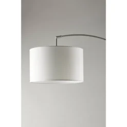 Preston Arc Lamp Brushed Steel White - Adesso