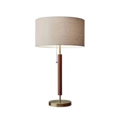 26.25" Hamilton Table Lamp Walnut - Adesso -Adesso GUEST a1c995c1 1c86 4188 8100 7b7650b56d4d