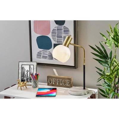 Corbin Desk Lamp Antique Brass Black - Adesso 3 Corbin Desk Lamp Antique Brass Black - Adesso - Image 3