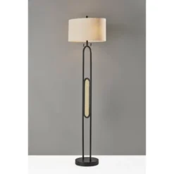 Levy Floor Lamp Black - Adesso -Adesso GUEST b3bd5979 4c32 4e7d 8624 d1fd5a412128