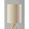 Adesso Mayfair Floor Lamp Natural: ETL Listed, Beige Drum Shade, Metal Base, Rotary Switch