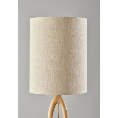 Adesso Mayfair Floor Lamp Natural: ETL Listed, Beige Drum Shade, Metal Base, Rotary Switch 1 Adesso Mayfair Floor Lamp Natural: ETL Listed, Beige Drum Shade, Metal Base, Rotary Switch