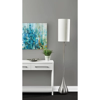 Christina Floor Lamp Brushed Steel - Adesso 1 Christina Floor Lamp Brushed Steel - Adesso