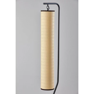 Adesso Lyons Floor Lamp Black: Modern Metal Design, ETL Listed, 3 Bulb Capacity, Beige Shade 4 Adesso Lyons Floor Lamp Black: Modern Metal Design, ETL Listed, 3 Bulb Capacity, Beige Shade - Image 4