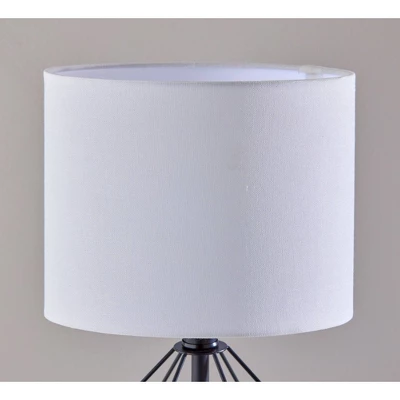 Adesso Chiara 2 Piece Bonus Pack Black: Contemporary Metal Cage Base, White Drum Shades, ETL Listed, No Assembly Required 8 Adesso Chiara 2 Piece Bonus Pack Black: Contemporary Metal Cage Base, White Drum Shades, ETL Listed, No Assembly Required - Image 8