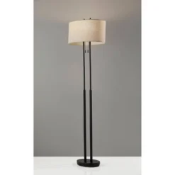 Duet Floor Lamp Antique Bronze - Adesso -Adesso GUEST bded87be 67c9 4947 a525 915bb6420507
