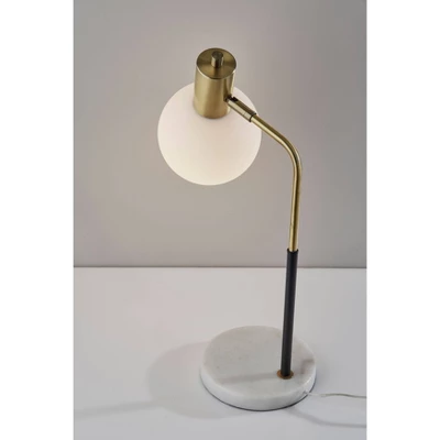 Corbin Desk Lamp Antique Brass Black - Adesso 5 Corbin Desk Lamp Antique Brass Black - Adesso - Image 5
