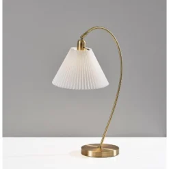Adesso Delaney Table Lamp Antique Brass: ETL Listed, Metal Body, Polyester Drum Shade, No Assembly Required -Adesso GUEST c4de951b 33c5 40d8 bfa1 30b57680d08e