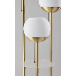 Bianca Shelf Floor Lamp Antique Brass - Adesso -Adesso GUEST c9d0b47d 98d3 4a78 bc3b 9524c574cc0e