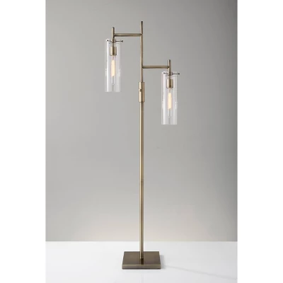 Dalton Floor Lamp (Includes Light Bulb) Brass - Adesso 2 Dalton Floor Lamp (Includes Light Bulb) Brass - Adesso - Image 2