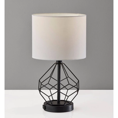 Adesso Chiara 2 Piece Bonus Pack Black: Contemporary Metal Cage Base, White Drum Shades, ETL Listed, No Assembly Required 3 Adesso Chiara 2 Piece Bonus Pack Black: Contemporary Metal Cage Base, White Drum Shades, ETL Listed, No Assembly Required - Image 3