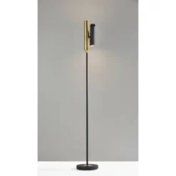 LED Vega Torchiere Black/Brass (Includes LED Light Bulb) - Adesso -Adesso GUEST d5d7e717 3704 4344 9785 f275e1ae4cc1