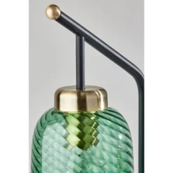 Derrick Table Lamp With Brass Accents Black - Adesso