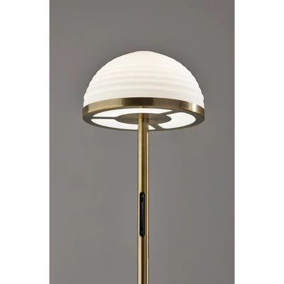 Juliana Floor Lamp With Smart Switch Antique Brass (Includes LED Light Bulb) - Adesso 4 Juliana Floor Lamp With Smart Switch Antique Brass (Includes LED Light Bulb) - Adesso - Image 4