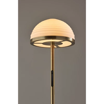 Juliana Floor Lamp With Smart Switch Antique Brass (Includes LED Light Bulb) - Adesso 2 Juliana Floor Lamp With Smart Switch Antique Brass (Includes LED Light Bulb) - Adesso - Image 2