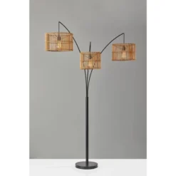 82" Cabana Collection 3-Arm Arc Lamp Black - Adesso
