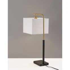 Flora Antique Brass Table Lamp Black - Adesso -Adesso GUEST e88d5f7a 91c9 440a b540 5365cdbd9a65