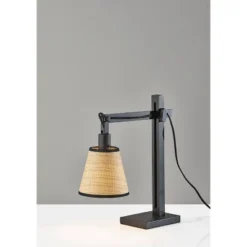 Walden Table Lamp Metal/Wood Black - Adesso