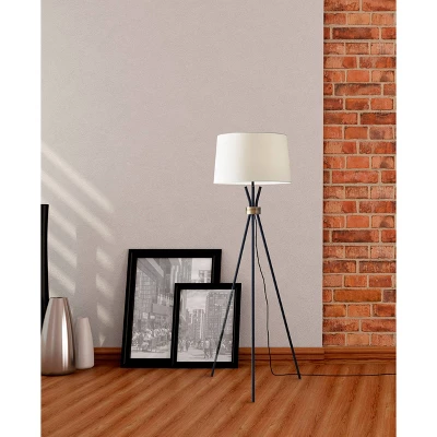 60" 3-way Benson Floor Lamp Black - Adesso 2 60" 3-way Benson Floor Lamp Black - Adesso - Image 2