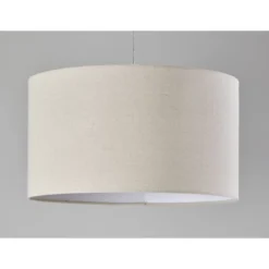 Adesso Barton Arc Lamp Antique Brass: Oatmeal Linen Shade, ETL Listed, 75.5" Height -Adesso GUEST f02f0add ef4d 432b 947b 5bf27259a37c