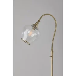 Bradford Floor Lamp (Includes Light Bulb) Antique Brass - Adesso -Adesso GUEST f5acbcaa e16e 438b b0eb 9a0a089f70c7
