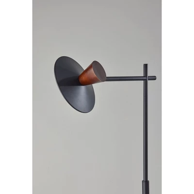 Elmore Floor Lamp With Smart Switch Black (Includes LED Light Bulb) - Adesso 1 Elmore Floor Lamp With Smart Switch Black (Includes LED Light Bulb) - Adesso