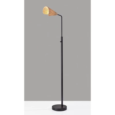 Cove Floor Lamp Black - Adesso 1 Cove Floor Lamp Black - Adesso