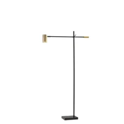 58" X 63" Collette Floor Lamp (Includes LED Light Bulb) Black - Adesso 6 58" X 63" Collette Floor Lamp (Includes LED Light Bulb) Black - Adesso -Adesso GUEST fb2e8077 393e 487f b411 706ed620b541