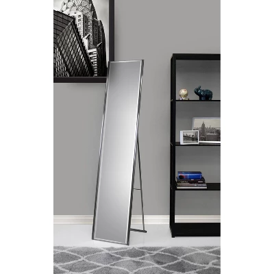 59" Alice Floor Mirror Silver - Adesso 2 59" Alice Floor Mirror Silver - Adesso - Image 2