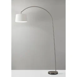 Goliath Arc Lamp Brushed Steel - Adesso -Adesso GUEST fc958dbd e641 4b20 8d18 a3d682e68da4