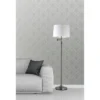 Adesso Aaron Swing Arm Floor Lamp Pewter: Linen Shade, Metal Body, UL Listed, 57.44" Height