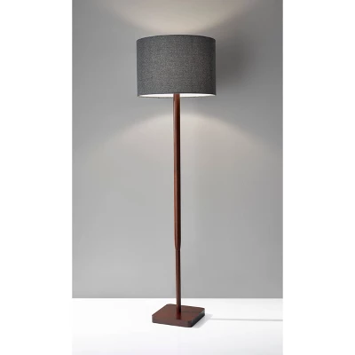 58.5" 3-way Ellis Floor Lamp Brown - Adesso 1 58.5" 3-way Ellis Floor Lamp Brown - Adesso